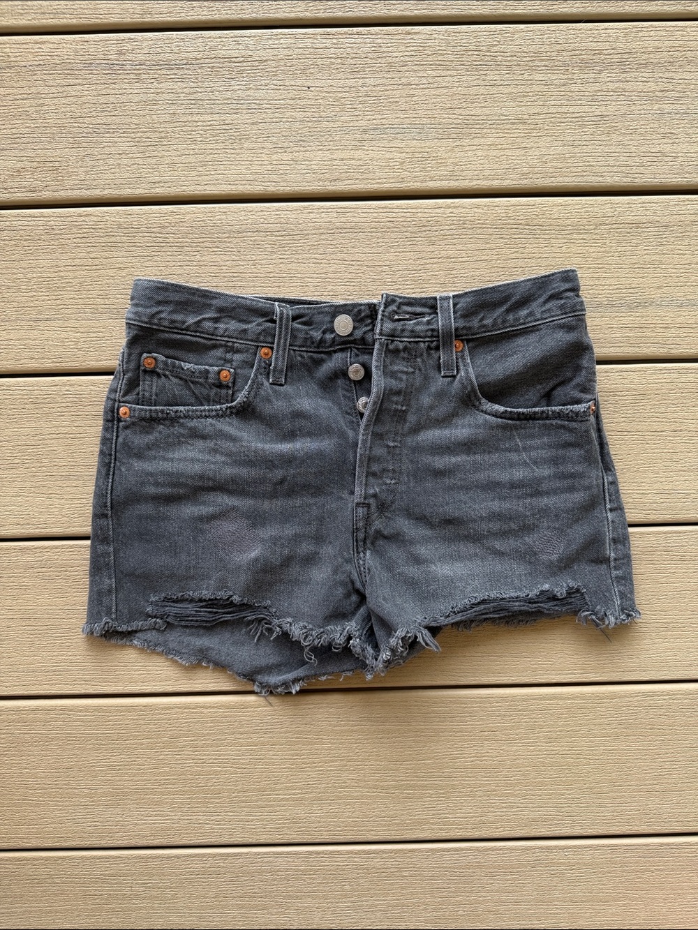 Levi's Black 501 Denim Shorts